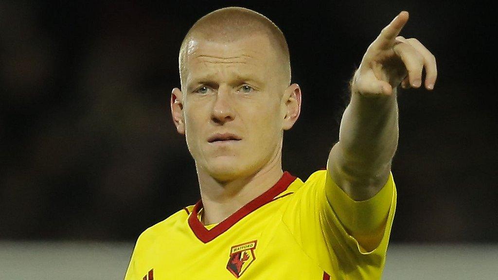 Midfielder Ben Watson in action for Watford