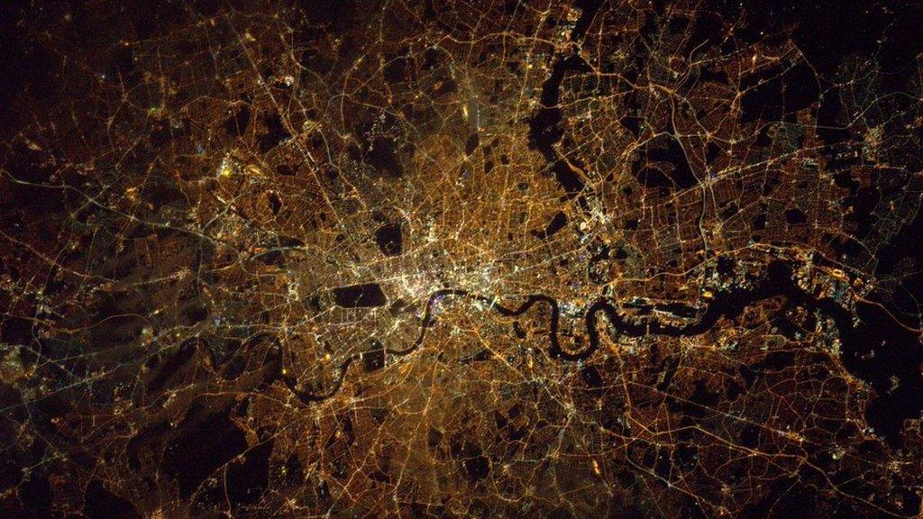 London seen from space