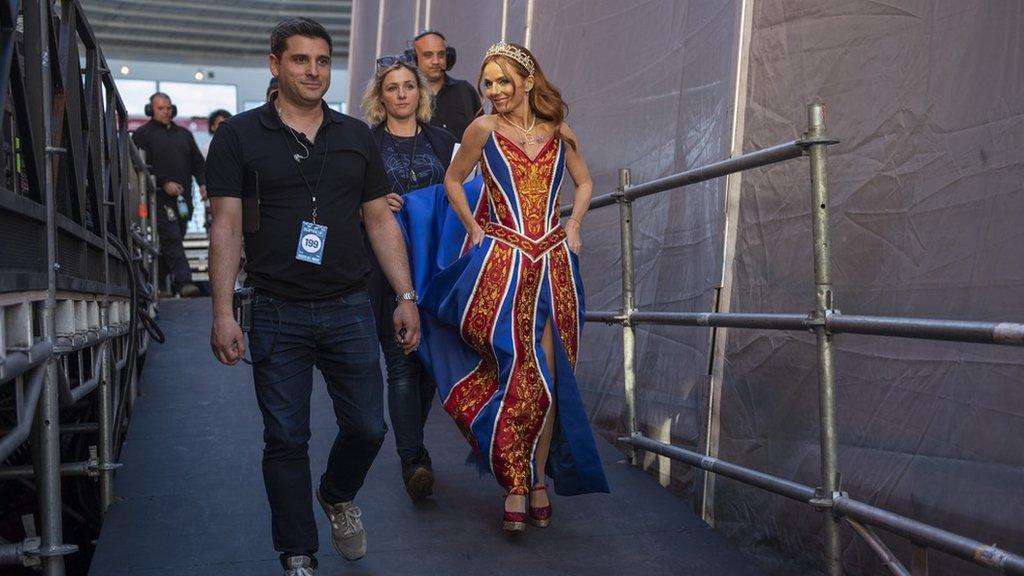 Geri Horner at the Spice Girls show