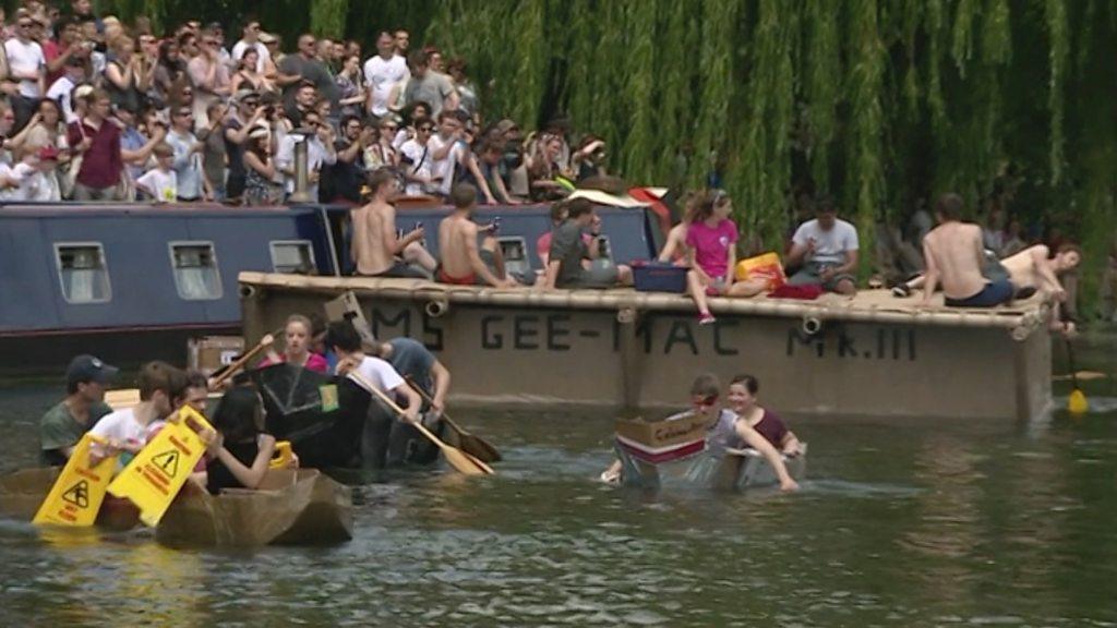 Cardboard boat race