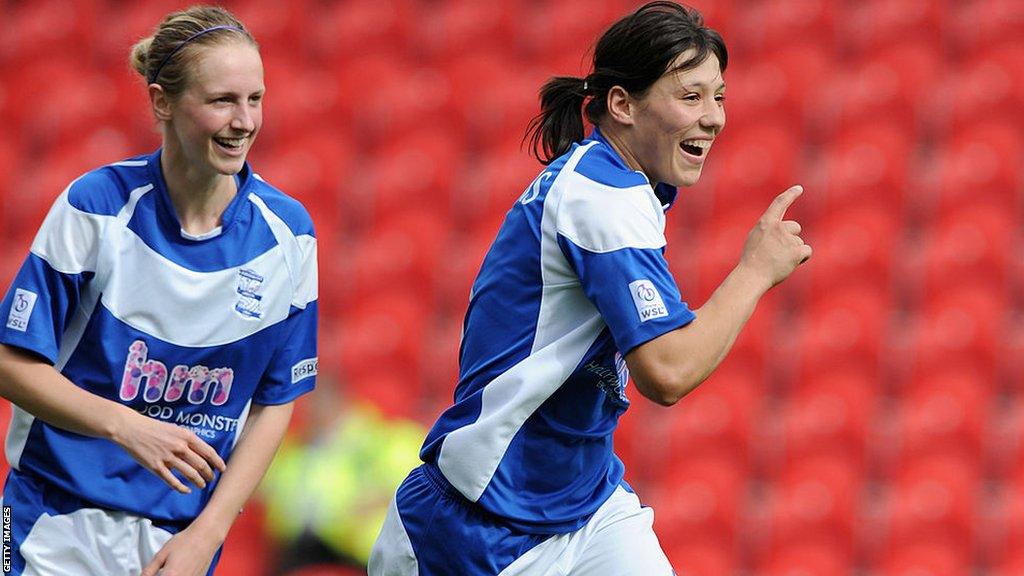 Rachel Williams playing for Birmingham City