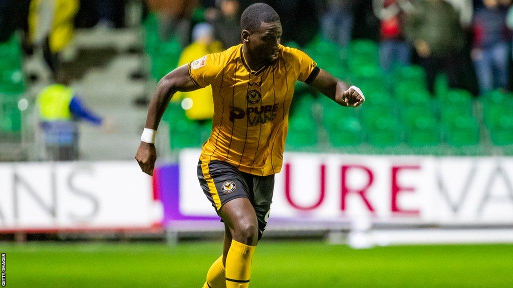 Newport player Omar Bogle