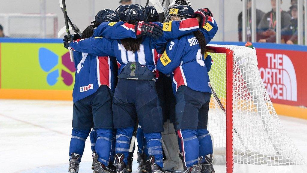 Korea Women celebrate