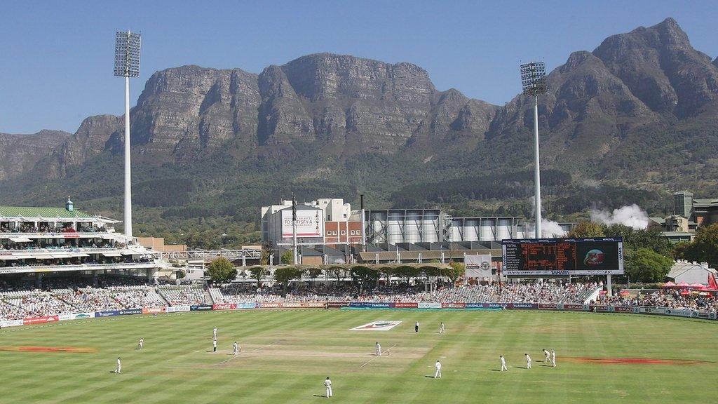 Cape Town's Newlands stadium with Table Mountain in background