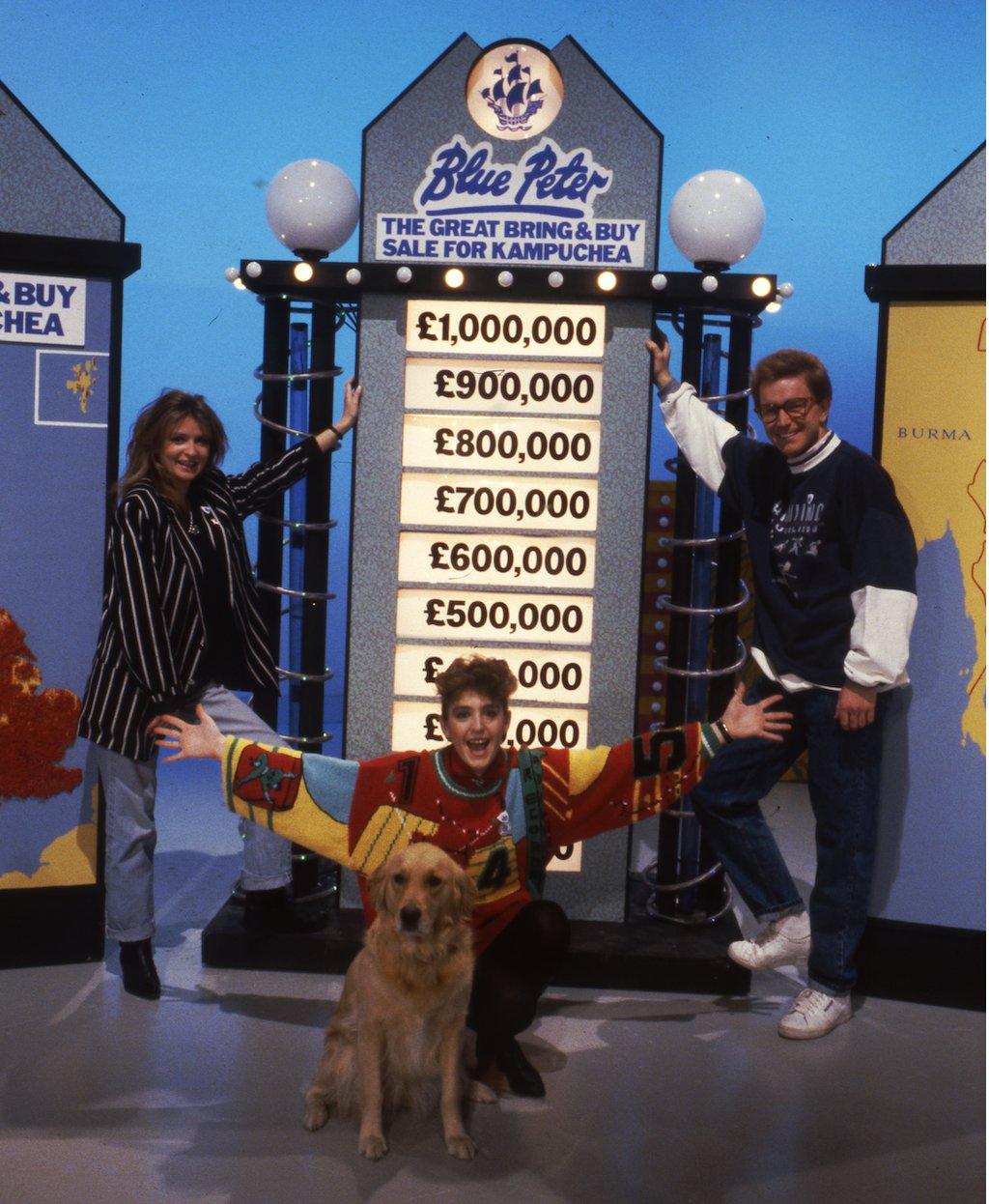 Blue Peter presentation team in 1989