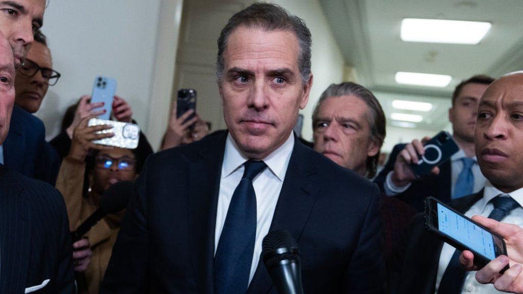 Hunter Biden outside the oversight committee hearing