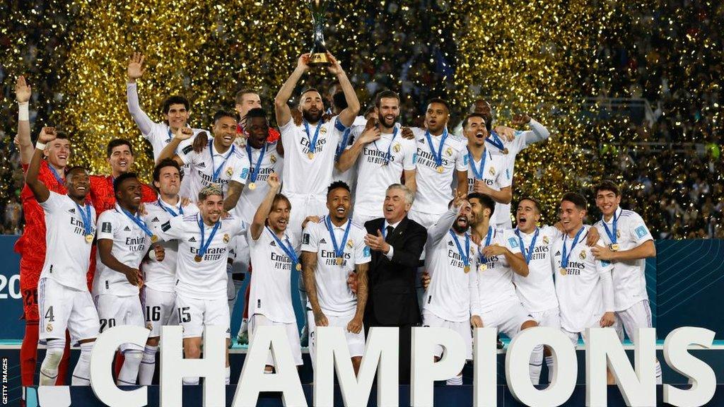 Real Madrid lift Club World Cup trophy