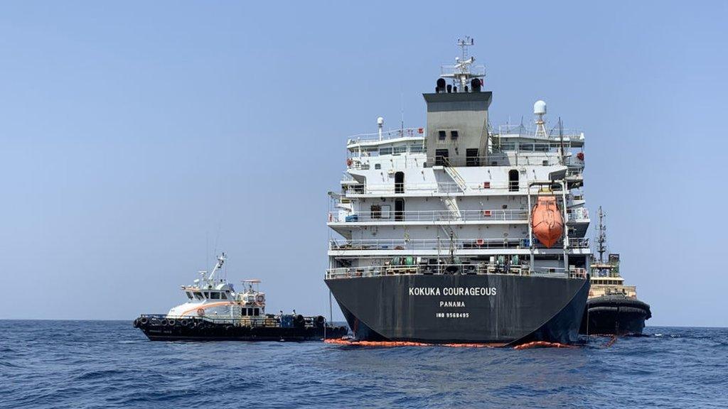 Tanker in Gulf off Fujairah