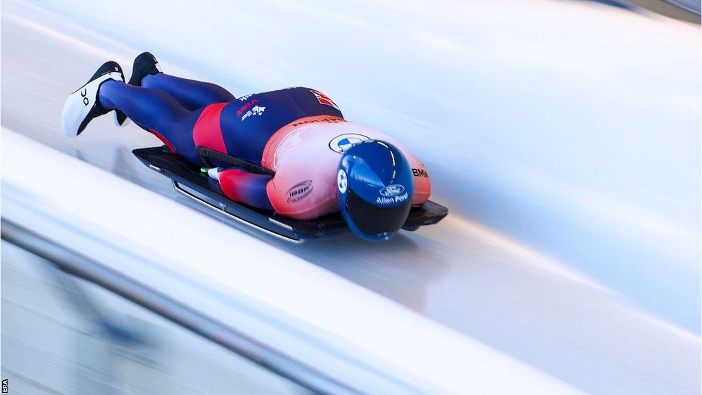 British skeleton Matt Weston in action