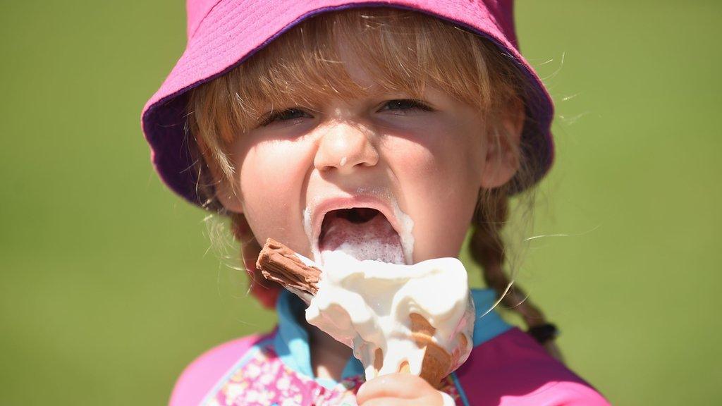 Girl eating ice cream