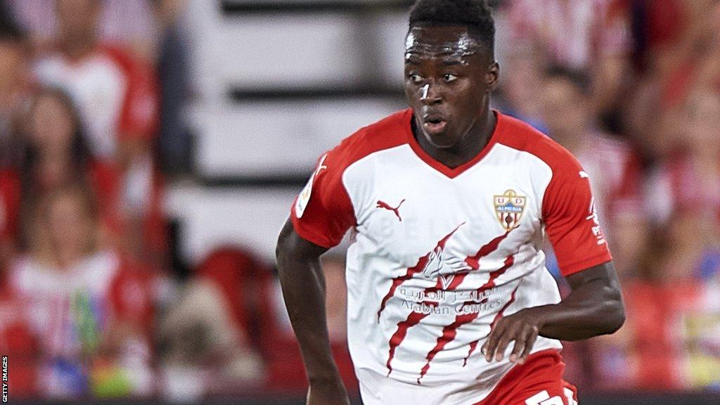 Arvin Appiah in action for Almeria