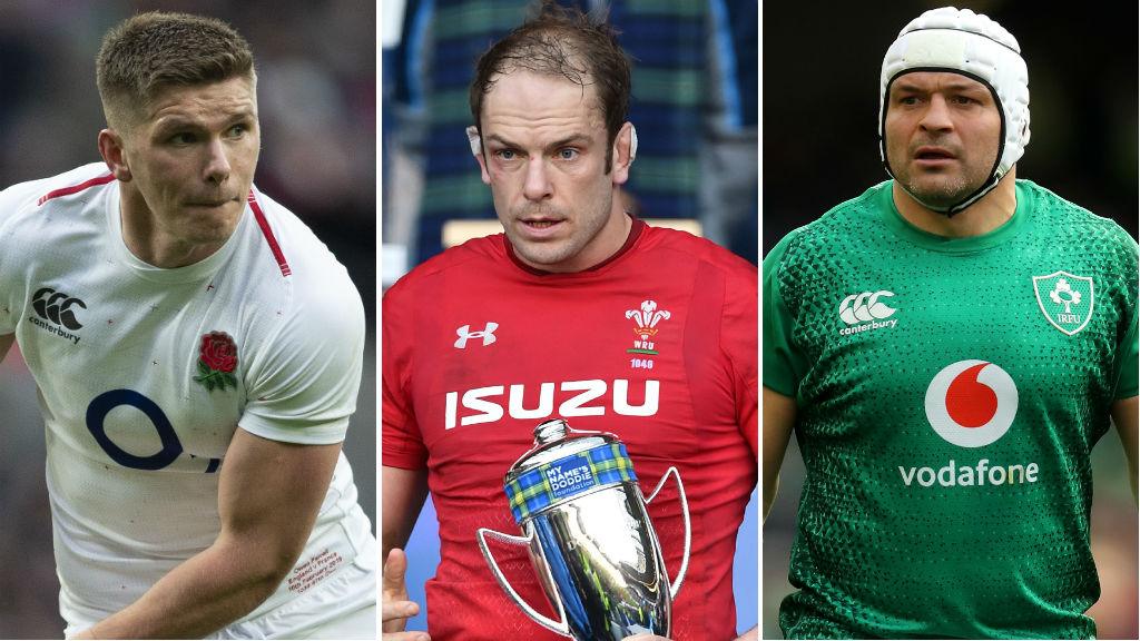 Owen Farrell, Alun Wyn Jones and Rory Best