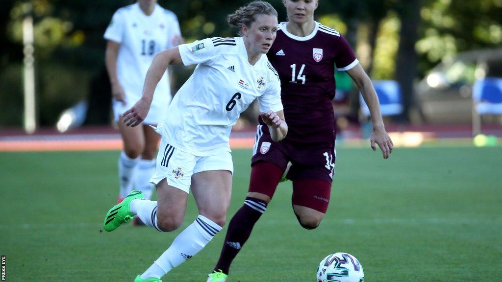 Caragh Hamilton in action fro Northern Ireland