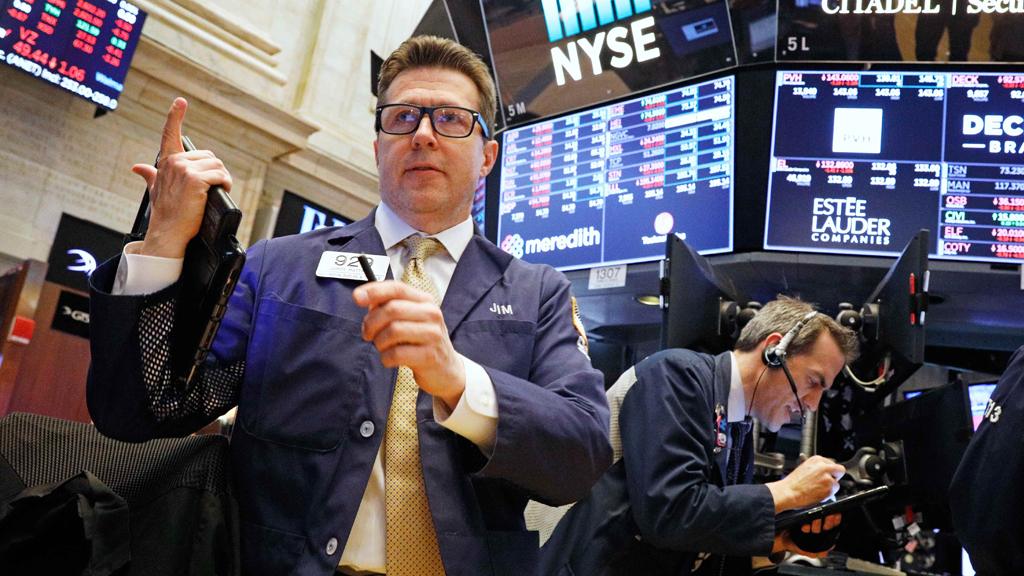 Traders work on the floor of the New York Stock Exchange (NYSE) on February 6, 2018 in New York City.