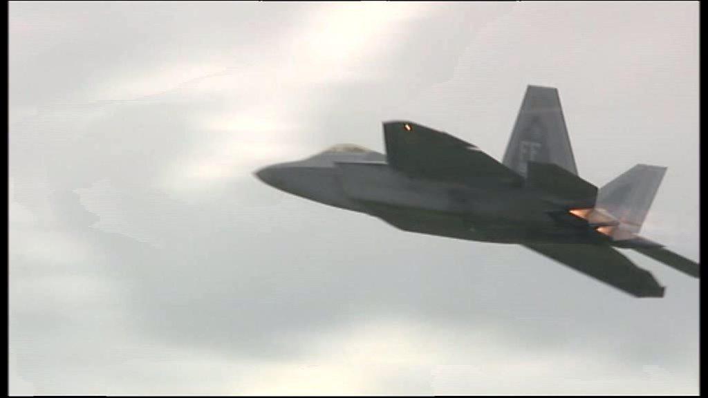 F-22 Raptor flying from RAF Lakenheath