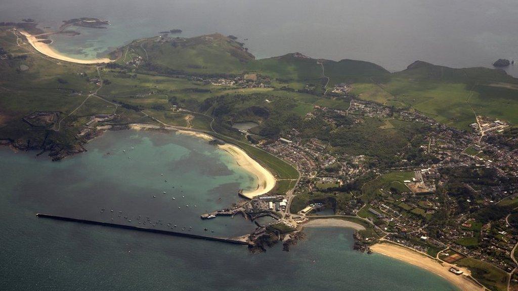 Aerial view of Alderney