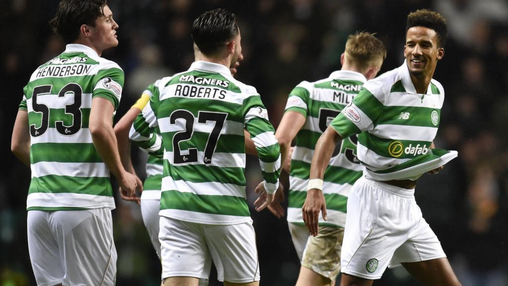 Celtic celebrate Scott Sinclair's goal