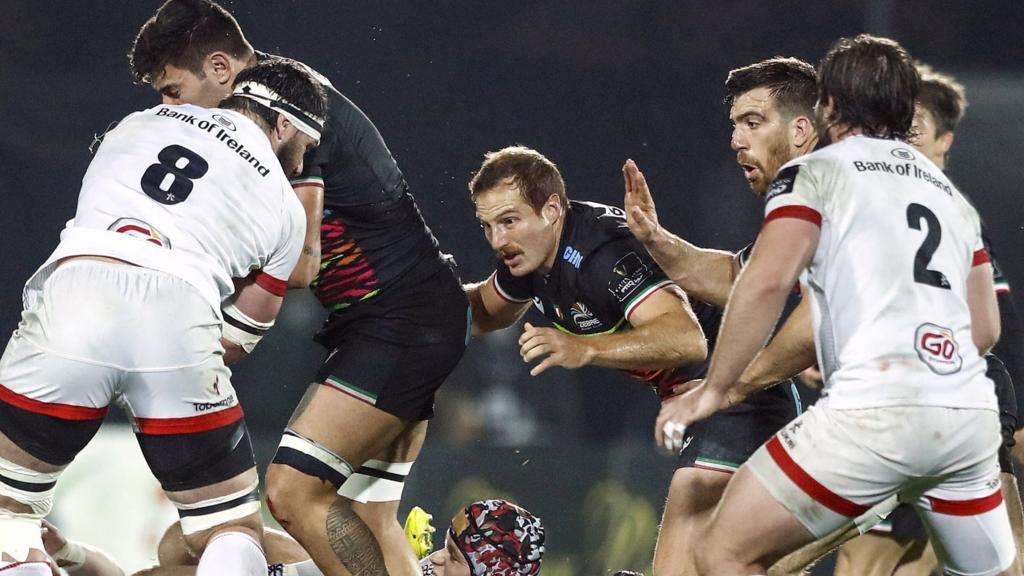 Action from Zebre v Ulster