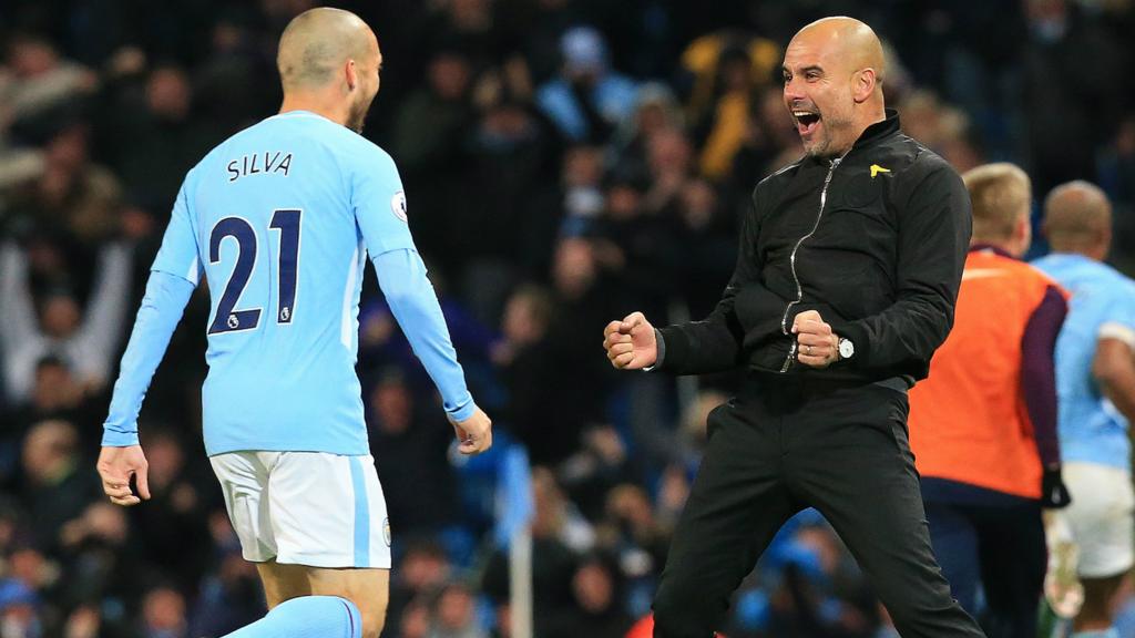 David Silva Pep Guardiola