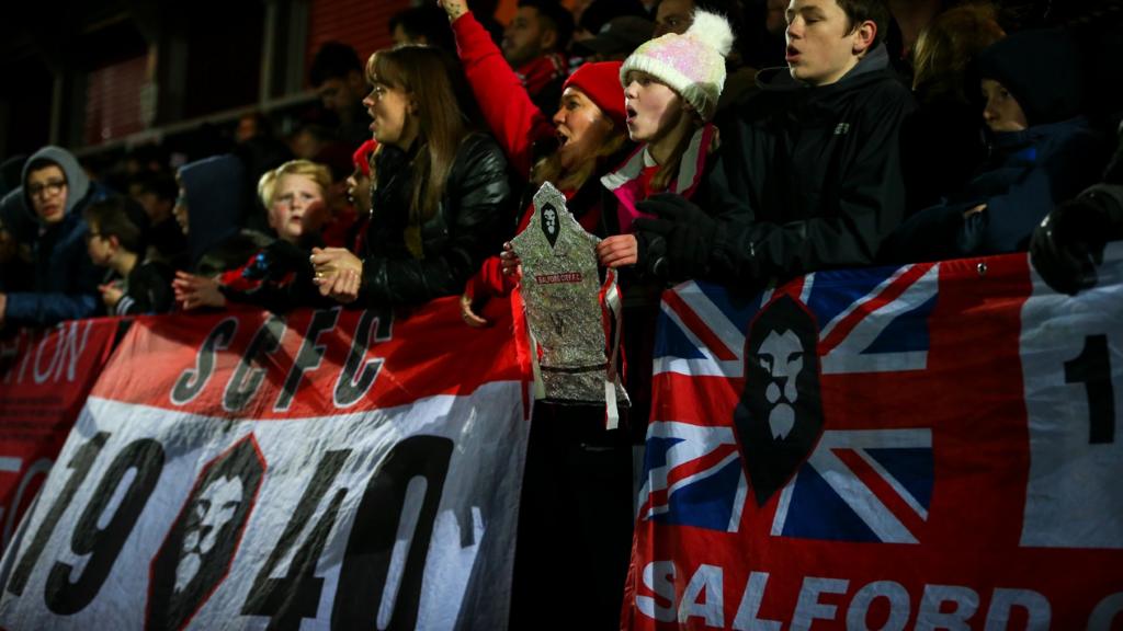 Salford City supporters