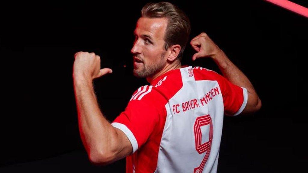 Bayern Munich's new striker Harry Kane