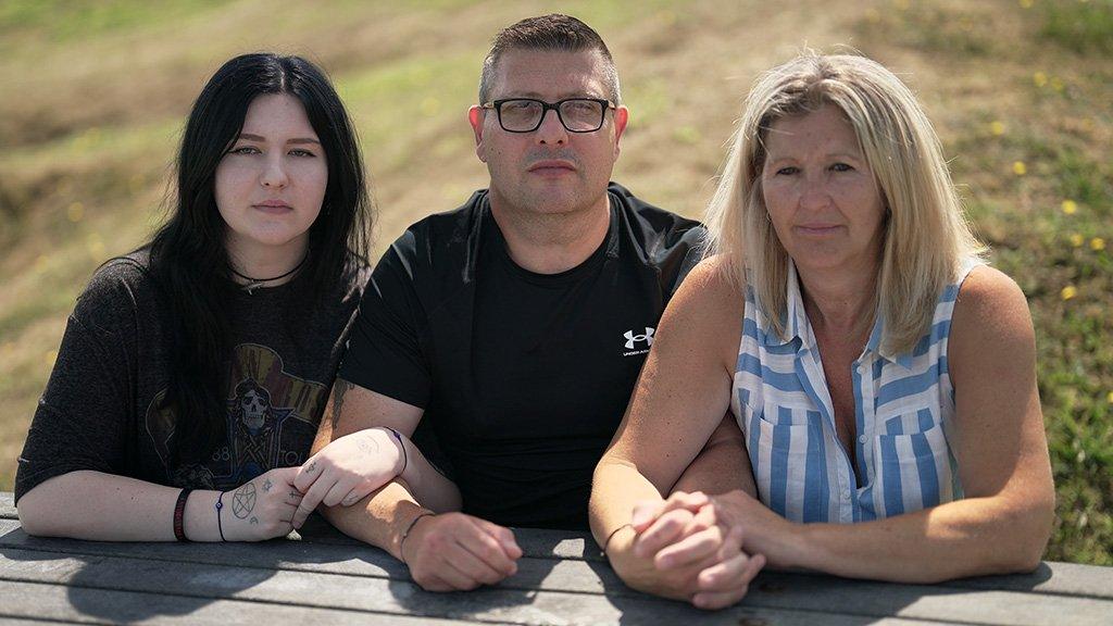 Brian Buckle with daughter Georgia and wife Elaine