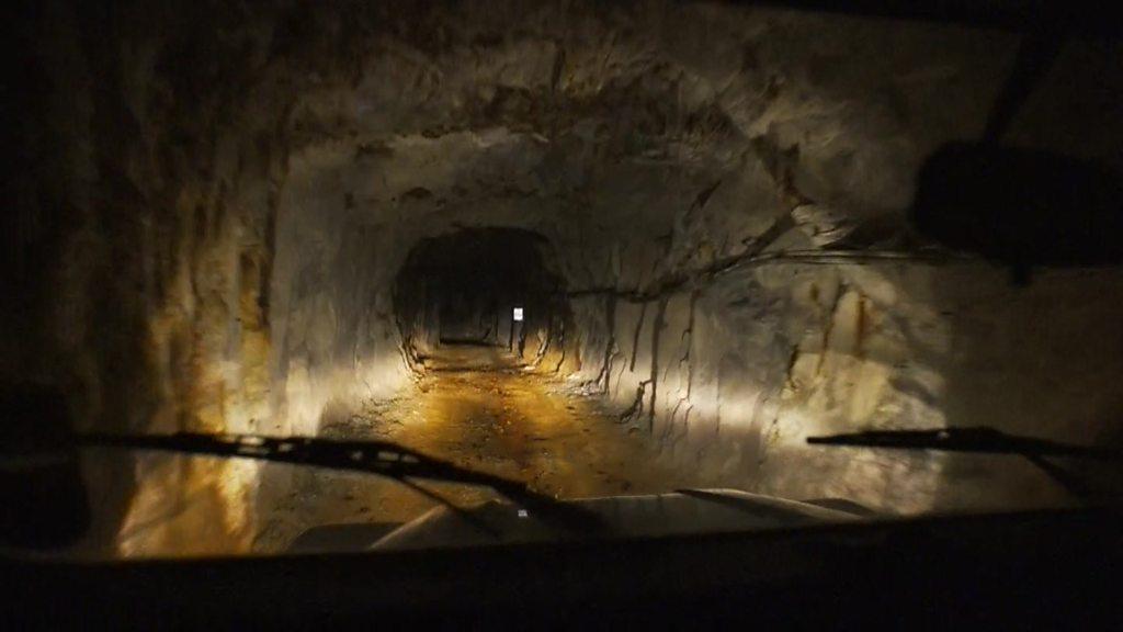 Inside a mine.