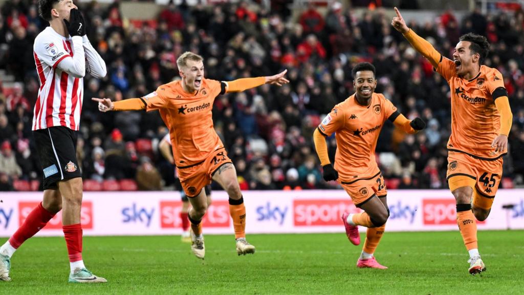 Hull celebrate scoring