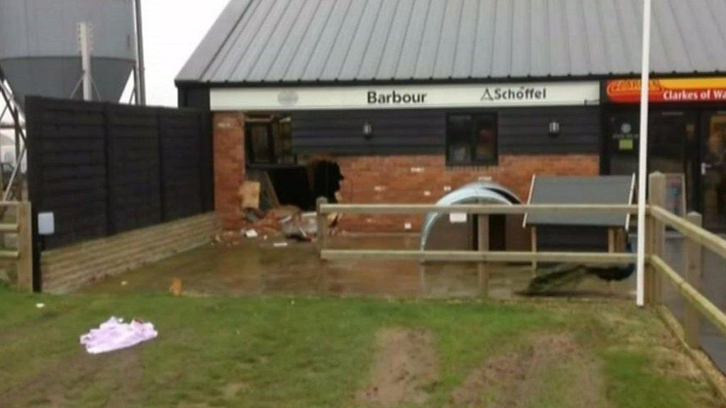 Scene of ram-raid at Jimmy's Farm