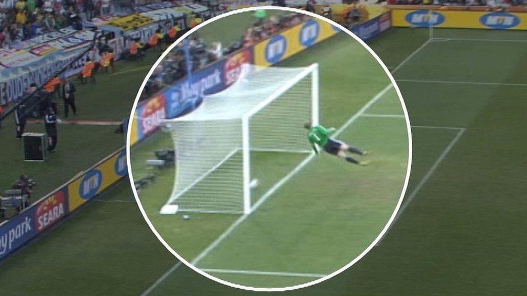 Frank Lampard's shot against Germany is not given as a goal