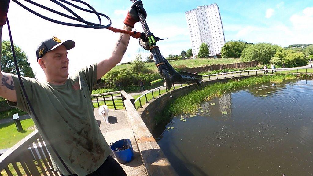 Cars, bikes, and even guns are just some of the things to be pulled from the water by a group of enthusiasts magnet fishing in Glasgow.