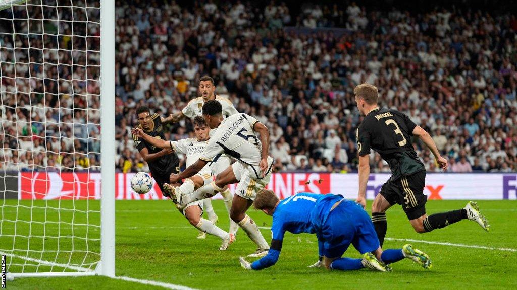 Jude Bellingham scores for Real Madrid