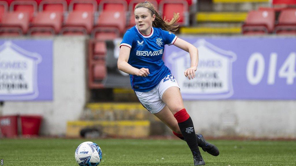 Rangers midfielder Emma Watson in action in the SWPL