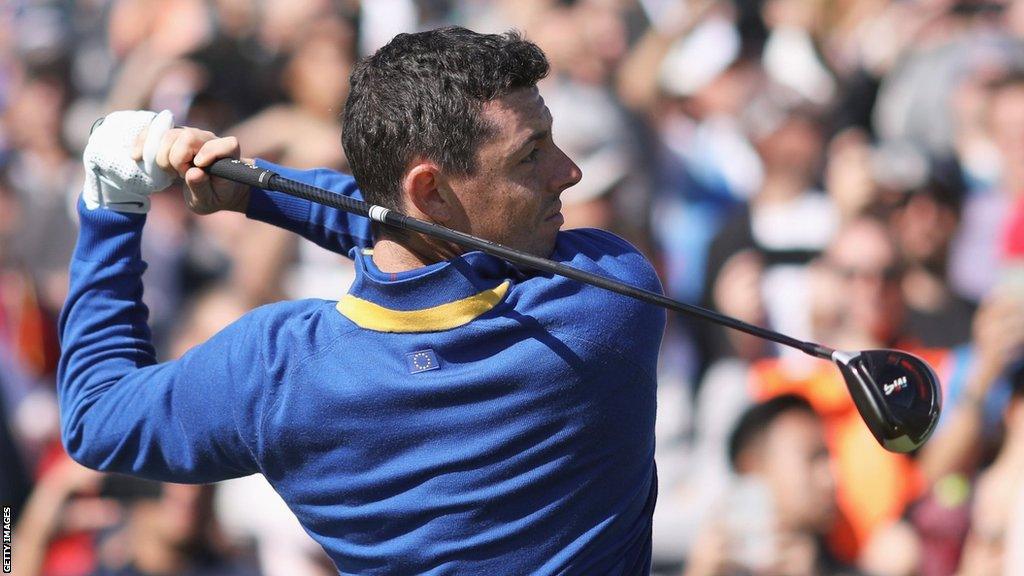 Rory McIlroy at the 2018 Ryder Cup