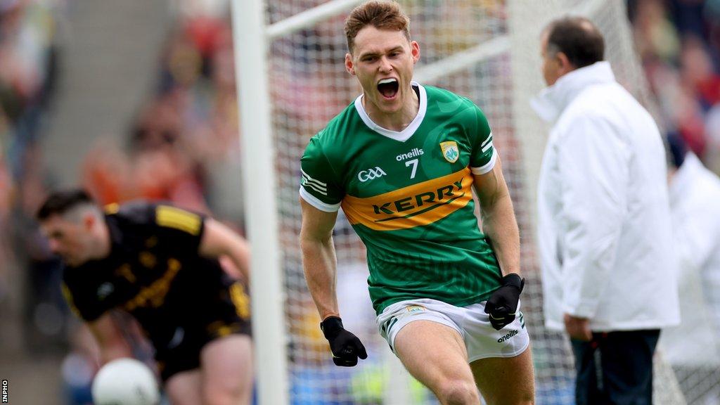 Gavin White celebrates his early Kerry goal