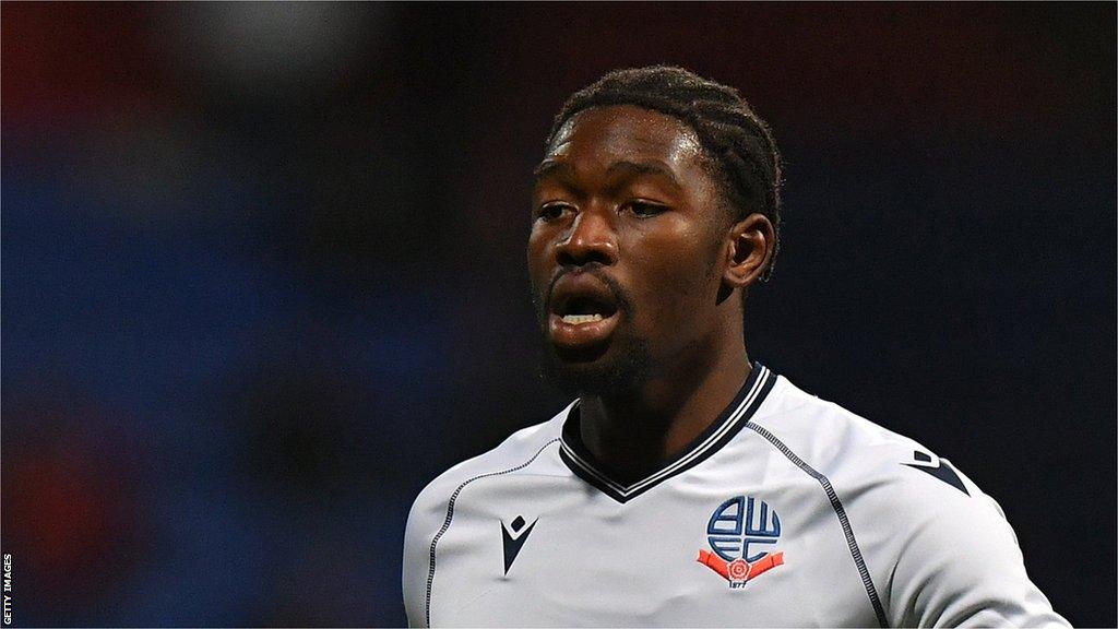 Nelson Khumbeni in action for Bolton