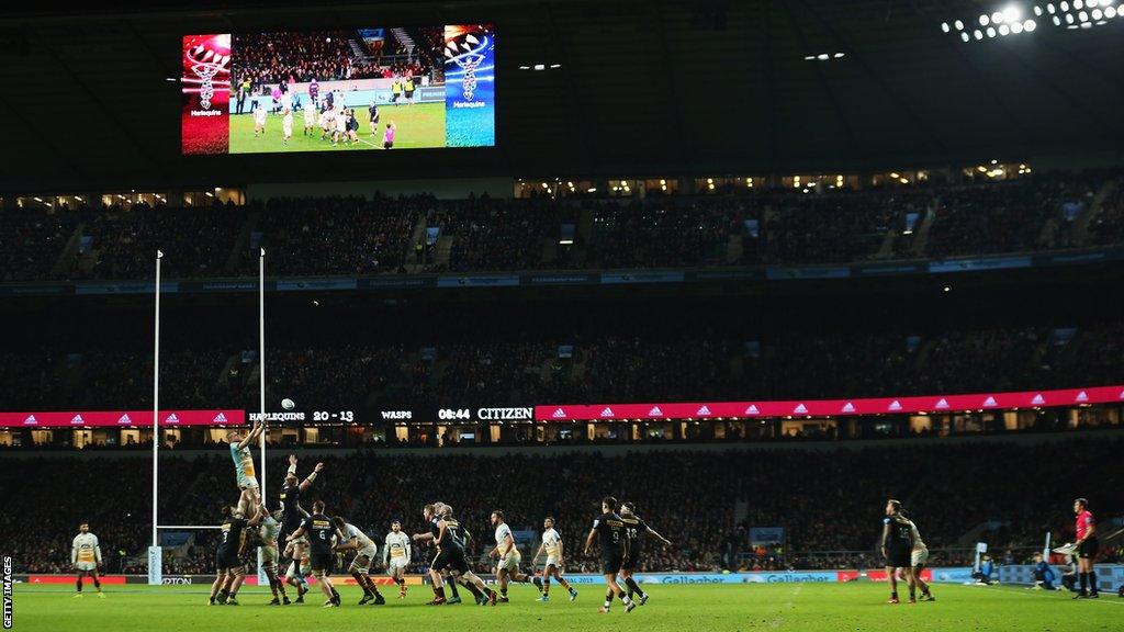 Harlequins scheduled Big Game at Twickenham after Christmas has been pushed back to March due to rail strikes.