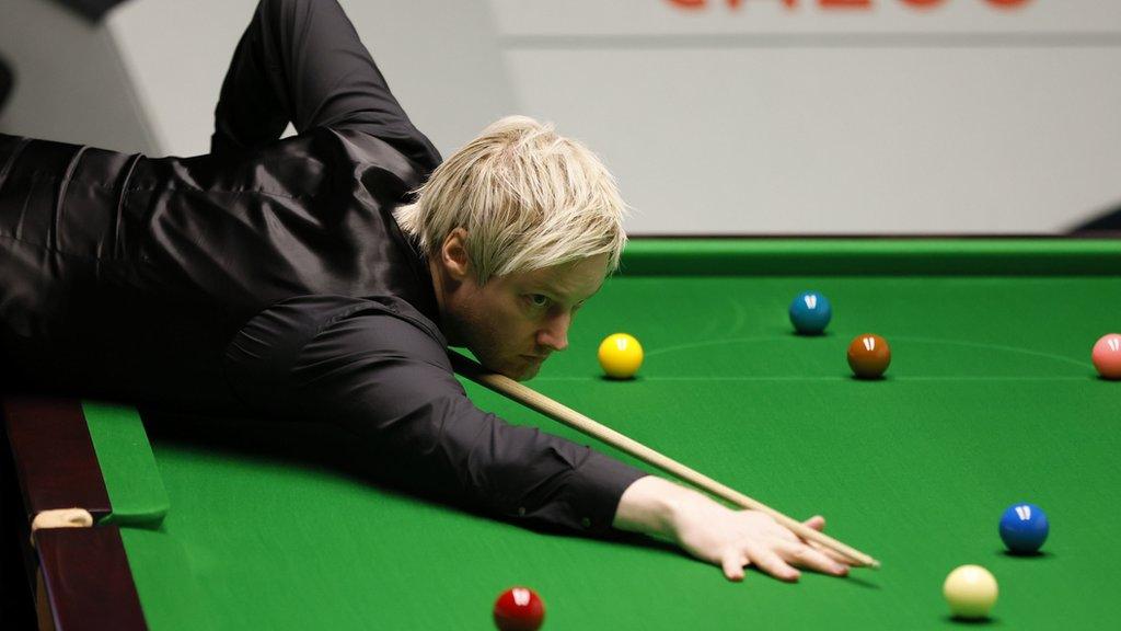 Neil Robertson in action at the World Snooker Championship