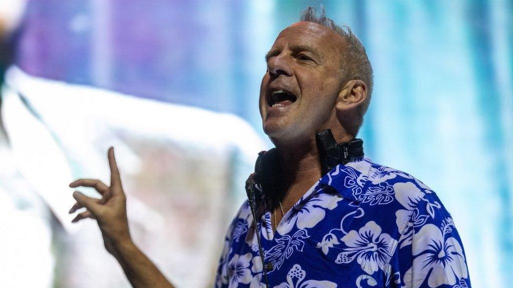 Fatboy Slim performing a DJ set