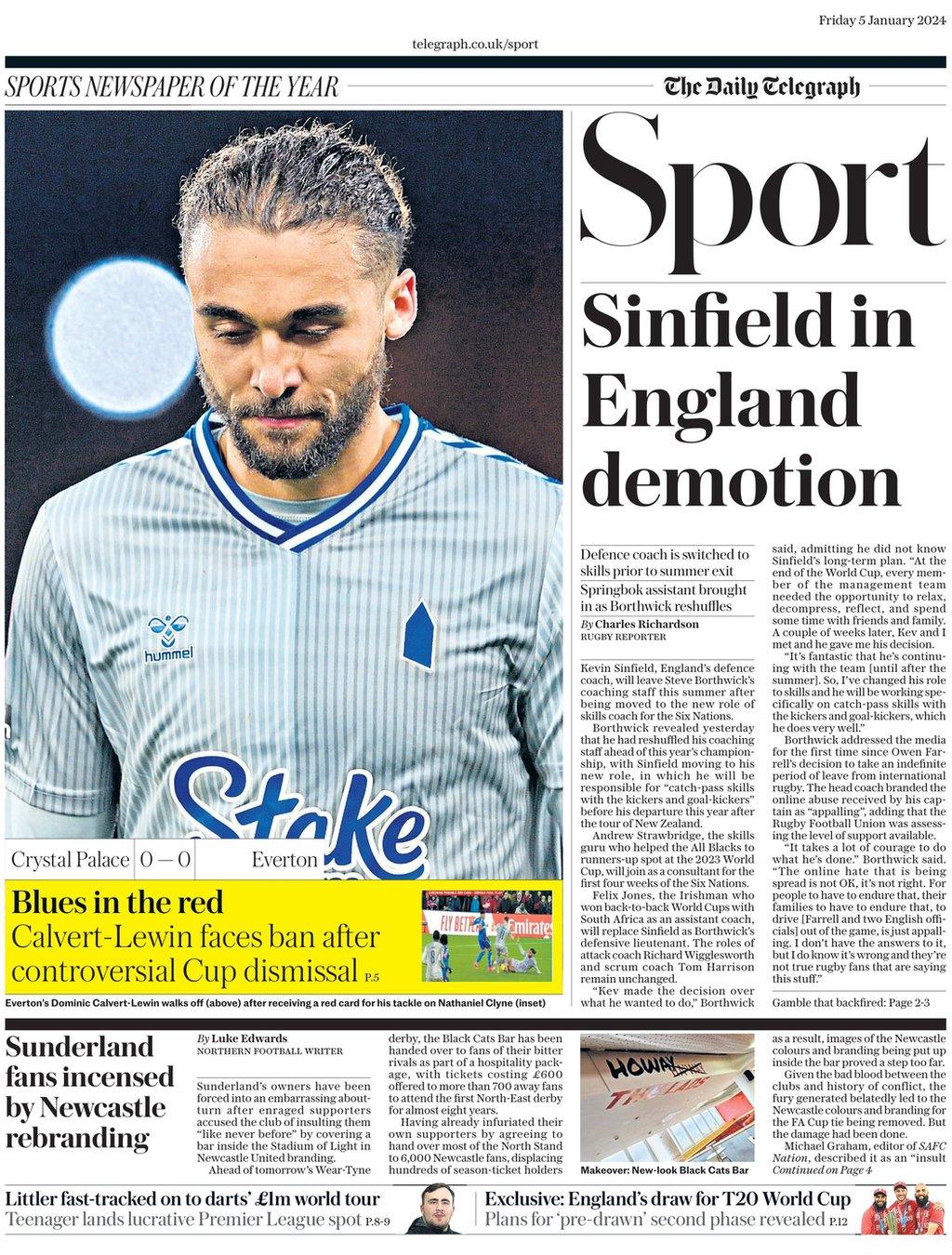 Telegraph back page