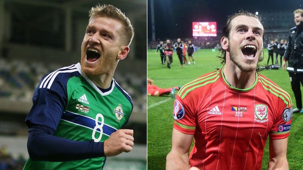 Northern Ireland's Steven Davis and Wales' Gareth Bales