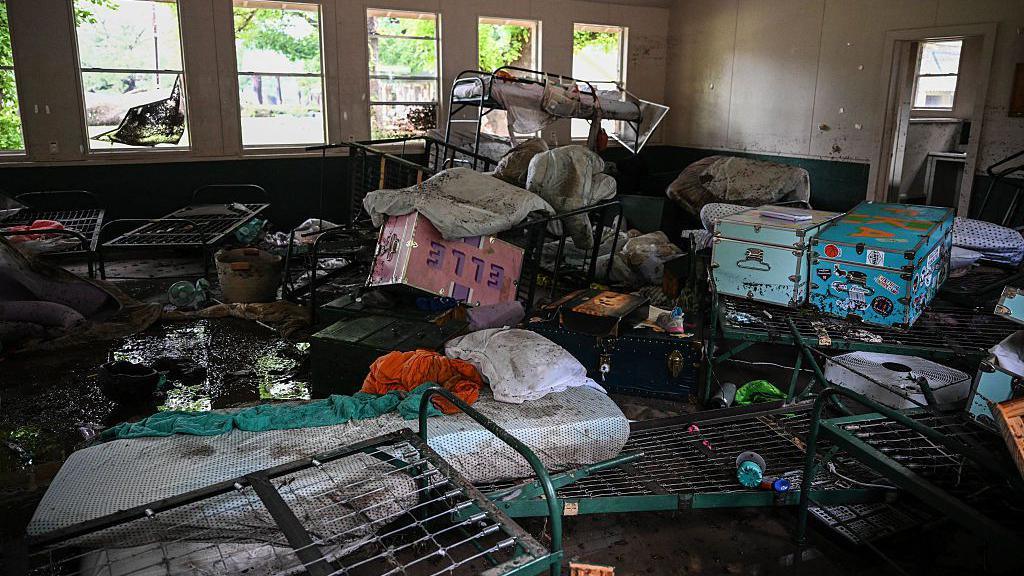 Scattered personal belongings