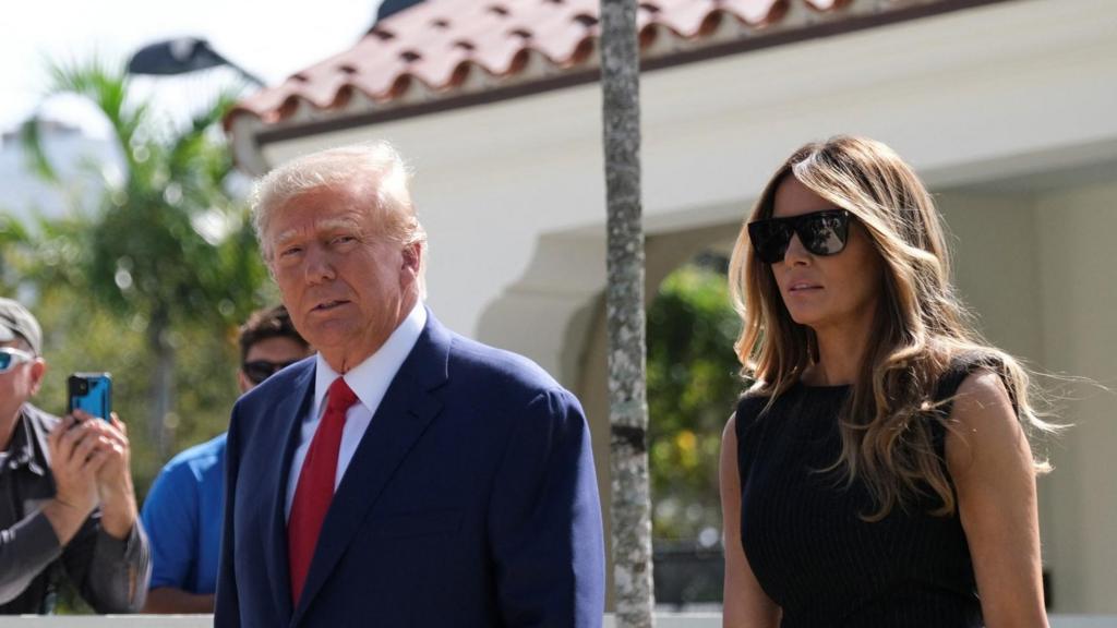 Former U.S. President Donald Trump and his wife Melania