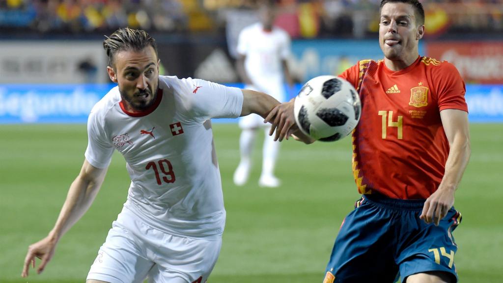 Josip Drmic and Cesar Azpilicueta