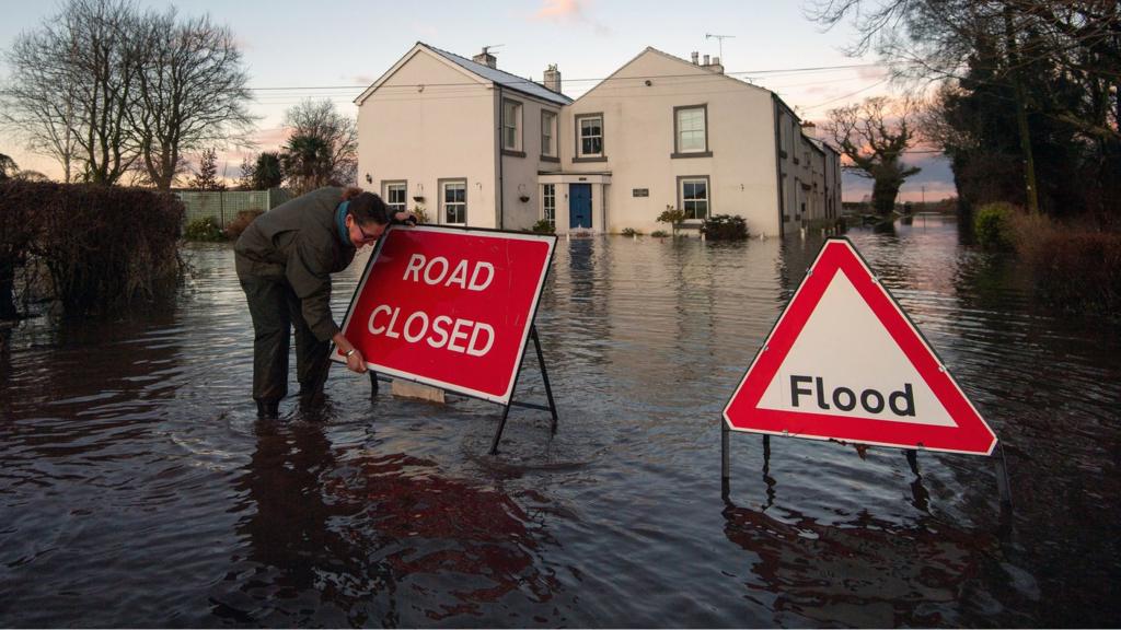 Flooding near Lymm