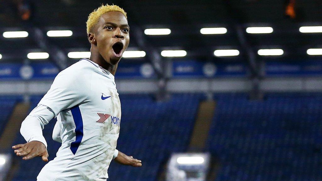 Chelsea winger Charly Musonda in action against Portsmouth