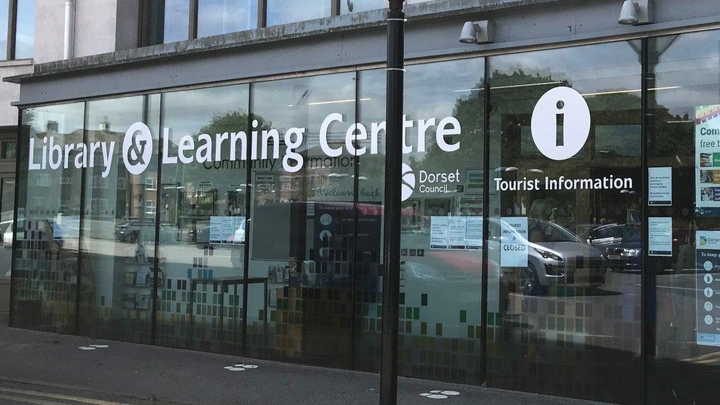 Dorchester Library and Tourist Information Centre window