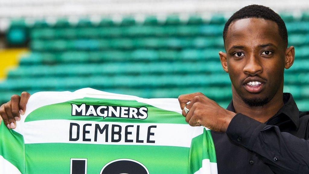 Moussa Dembele with his Celtic top