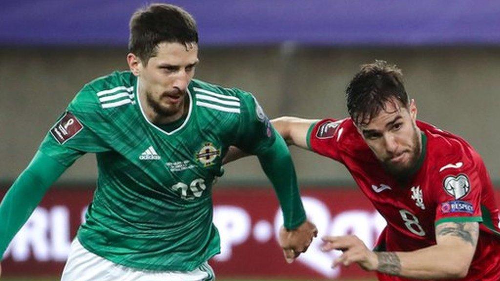 Craig Cathcart in action for Northern Ireland