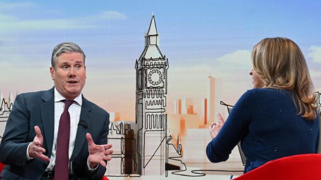 Keir Starmer and Laura Kuenssberg